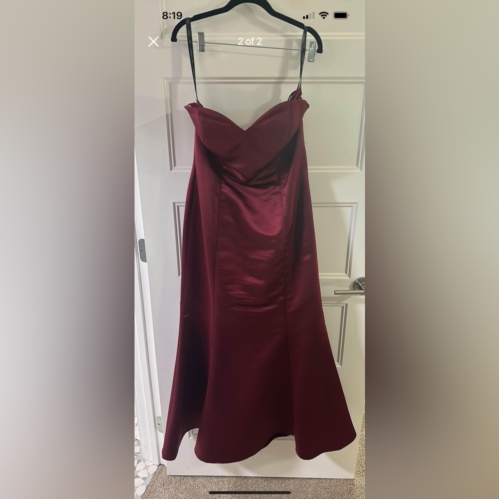 Red Sleeveless Spaghetti Strap Sundress for Weddings